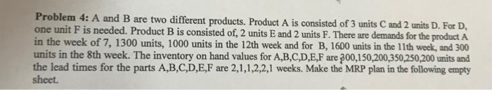 step by step on the paper Problem 4: A and B are