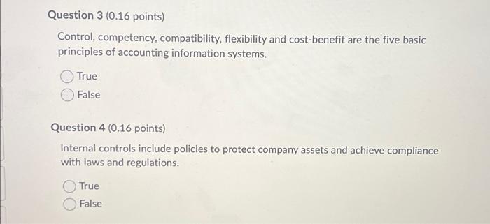  Control, competency, compatibility, flexibility and cost-benefit are the five basic principles