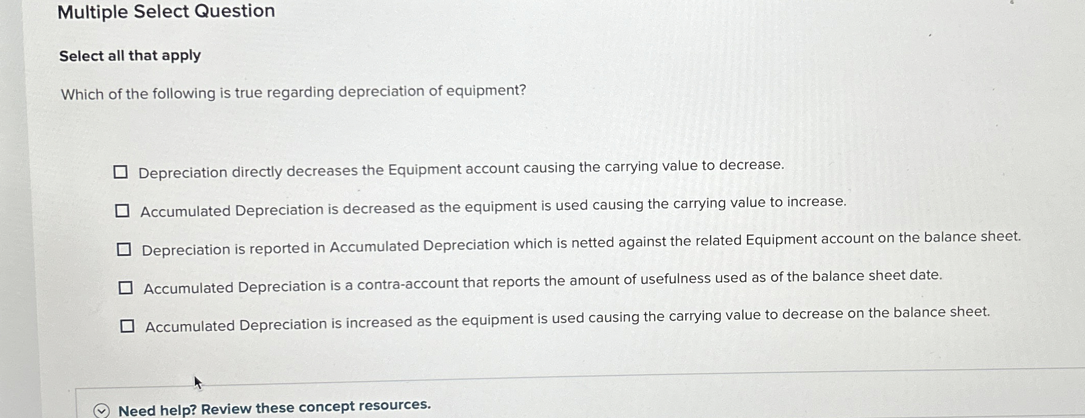  Multiple Select Question Select all that apply Which of the following