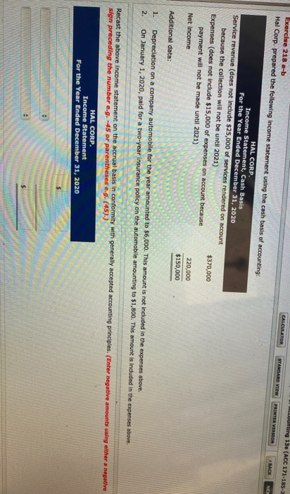  ALLing 13 (ACC 171-185-2 Exercise 218 a-b Hal Corp. prepared the