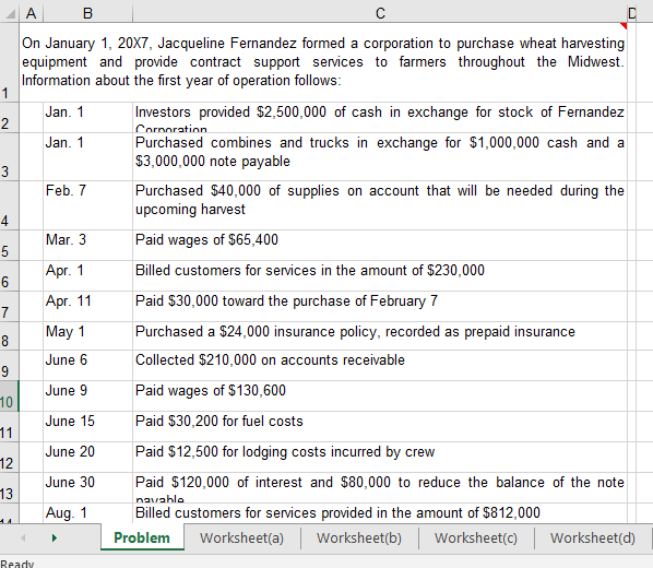 G H FERNANDEZ CORPORATION Post-Closing Trial Balance December 31, 20X7 Debits Credits
