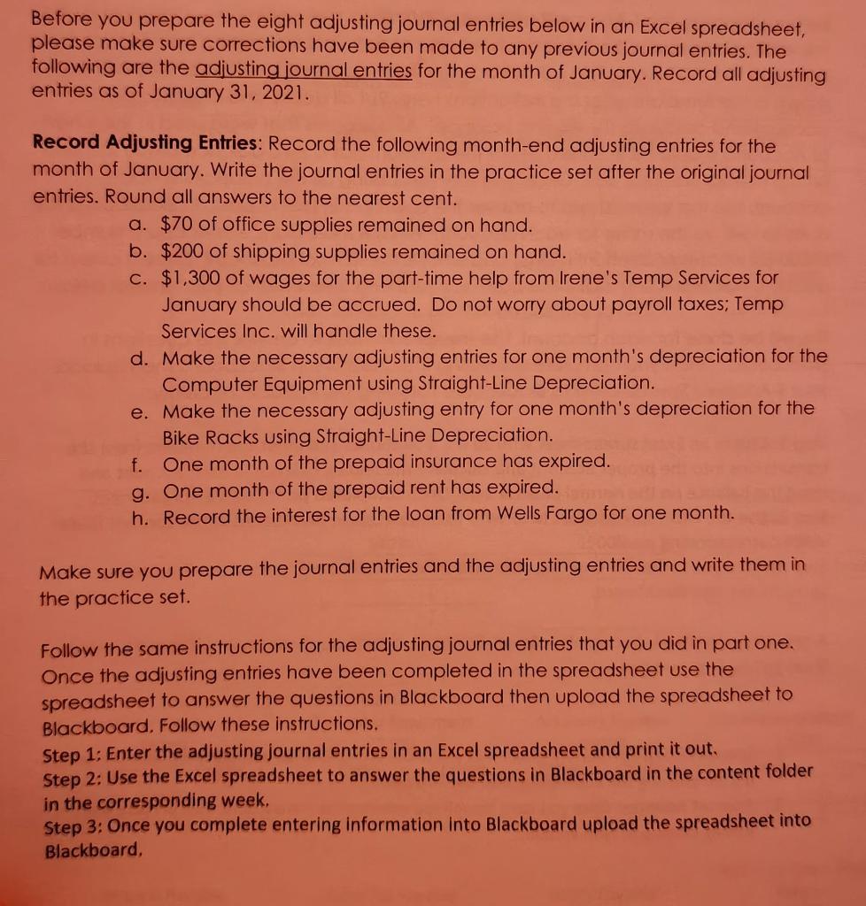 PLEASE MAKE IT IN A EXCEL SHEET !! .THANK YOU .