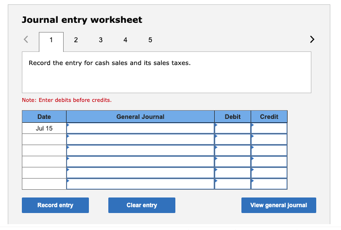 1. On July 15, Piper Co. sold $10,000 of merchandise (costing $5,000)