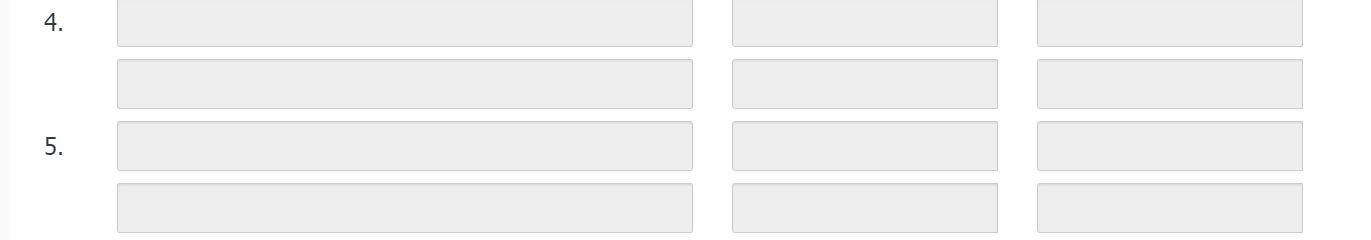 of each acquisition. (Round intermediate calculations to 5 decimal palces, e.g. 0.56487