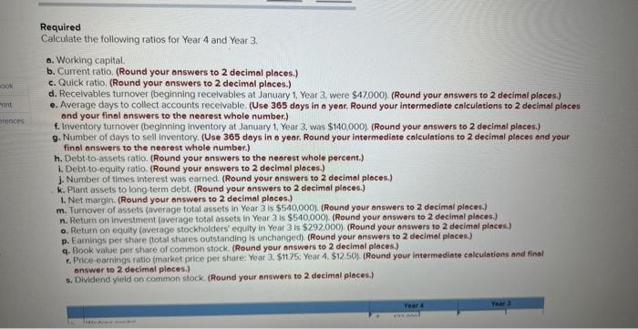 Curront tatin (Round vour answers to 2 decimal places.) Required Calculate the