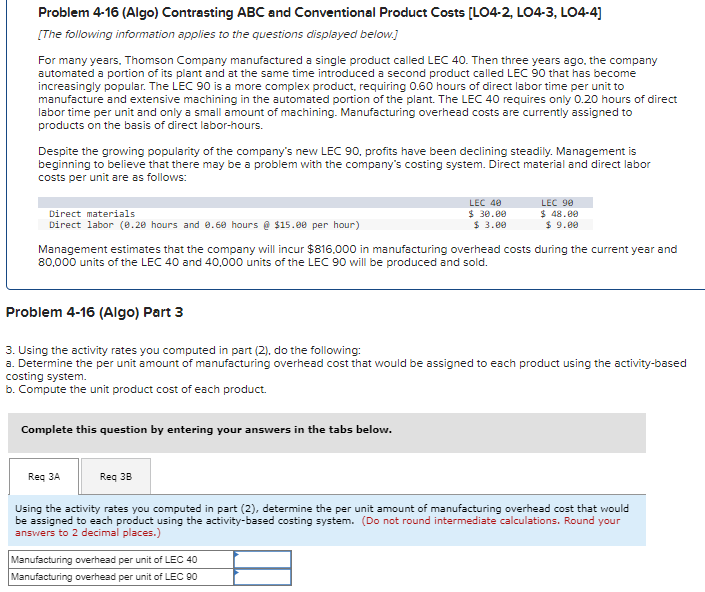 \ BELOW IS FROM PART 2 Problem 4-16 (Algo) Contrasting ABC and