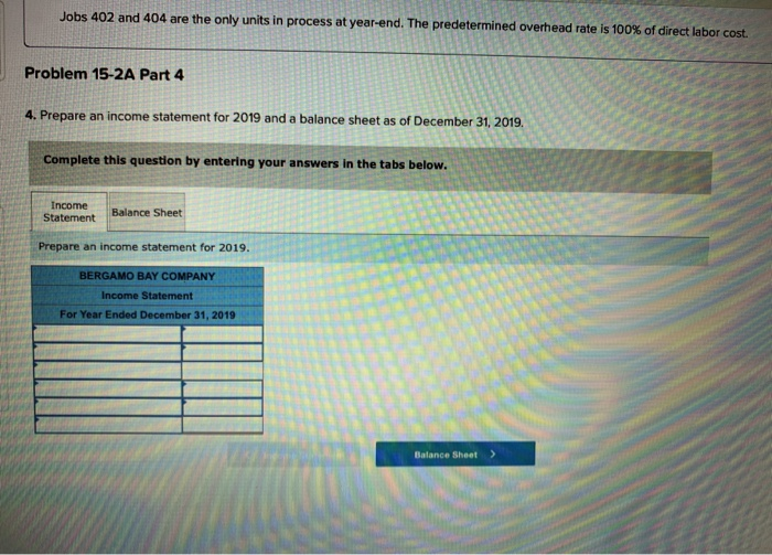 the trial balance because it does not show any balance for Work