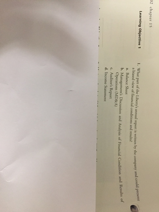  02 chapter 15 Learning Objective 1 1. What part of the