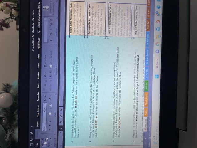 Trial Balance, Income Statement, Calculation of Retained Earnings, Balance Sheet, and Post-Closing