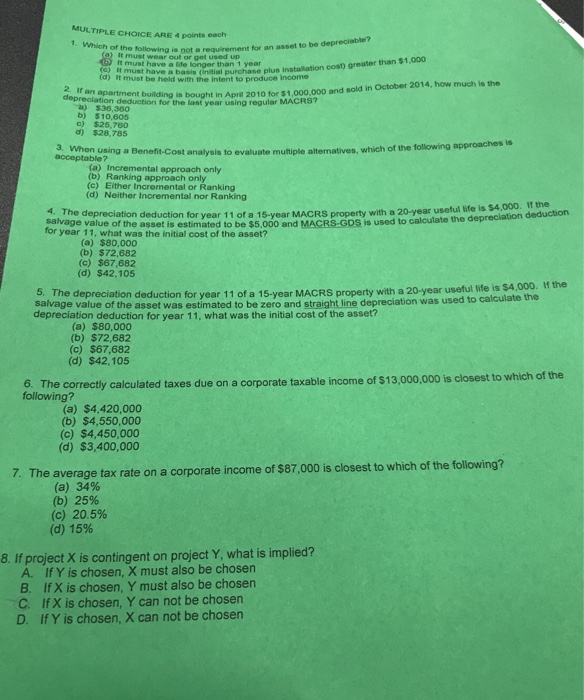  MULTIPLE CHOICE ARE 4 points cech the tollowing is not a