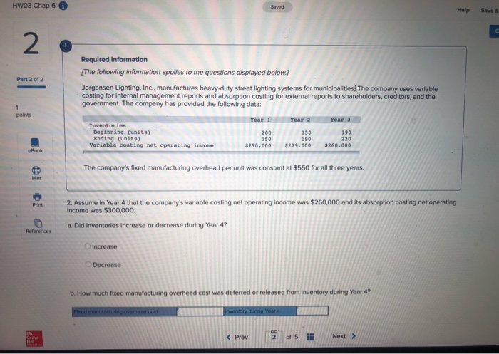 my work 1 Required information [The following information applies to the questions