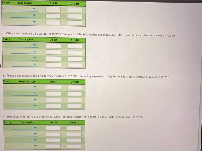 much ! Entries for Costs in a Job Order Cost System Munson