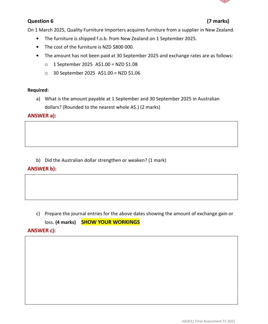 i got incomplete ans. i need all ans from all of