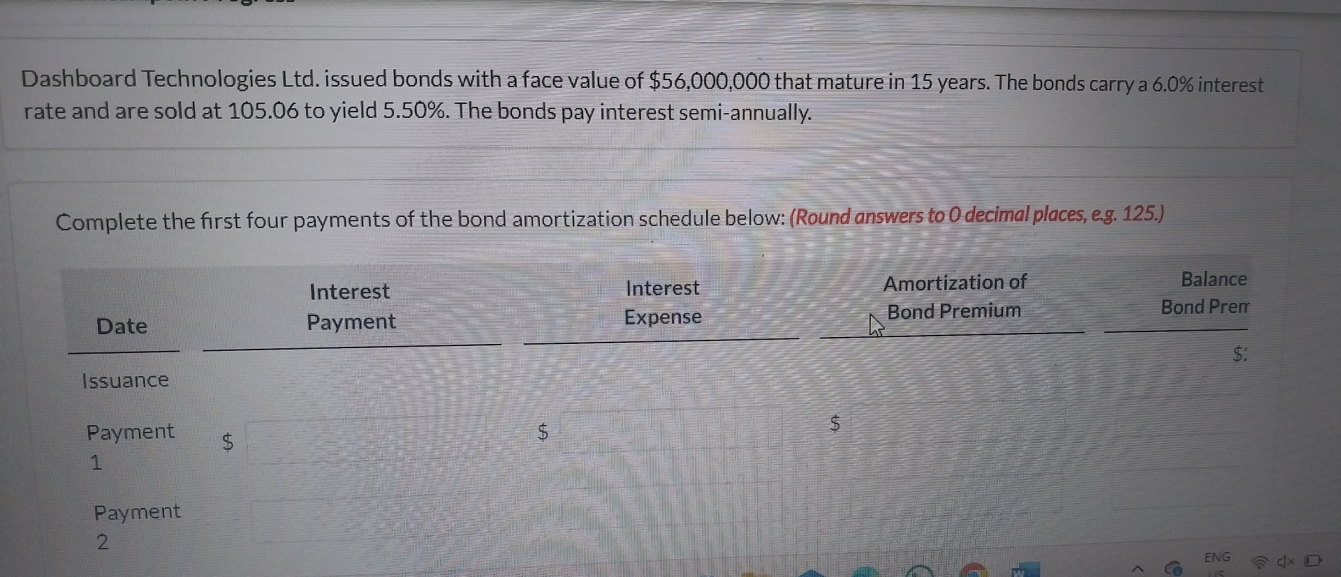  Dashboard Technologies Ltd. issued bonds with a face value of $56,000,000