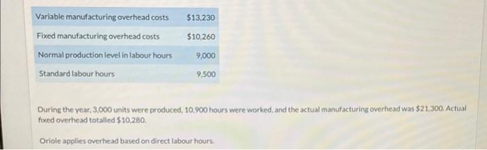  1)fixed overhead volume variance 2)fixed overhead spending variance 3)variable overhead price