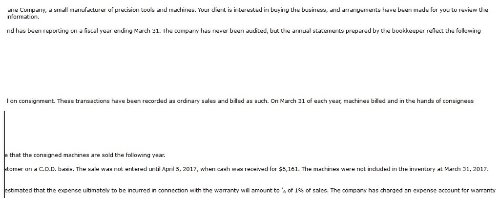 the records of Crane Company, a small manufacturer of precision tools and