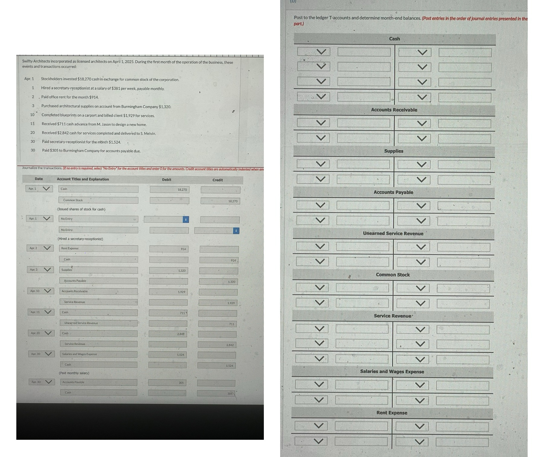  Accounting. Right side needs work 