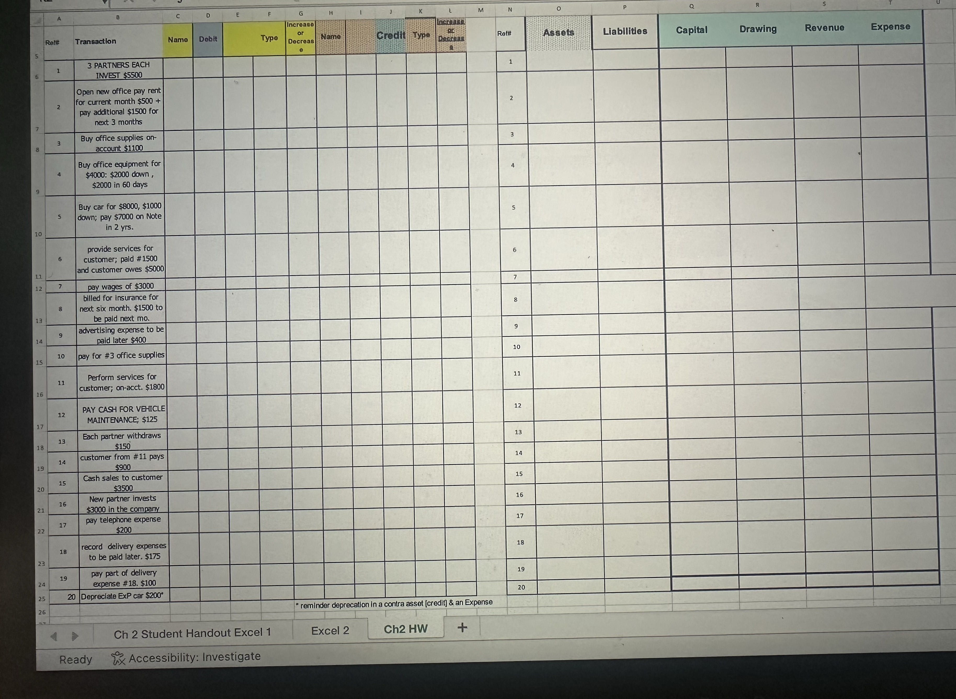  \table[[Rof]] reminder deprecation In a contra assot [credit] & an Expense