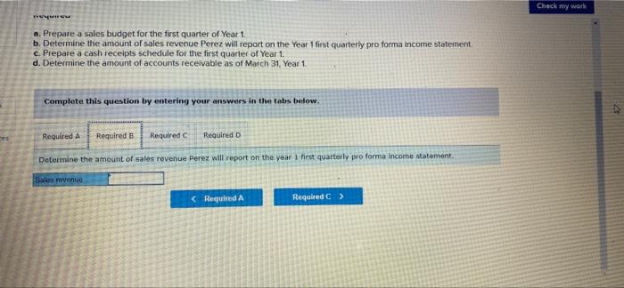 schedule of cash receipts LO 14-2 Perez Pointers Corporation expects to begin