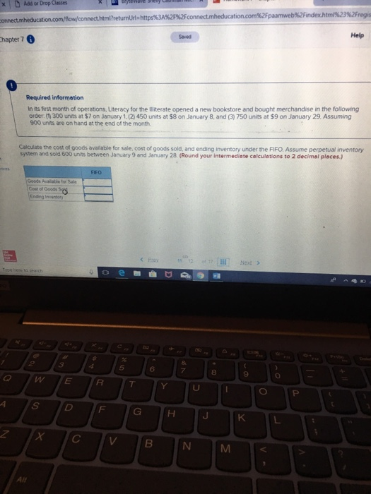  | D AddorDrop Classes hapter 7 6 Required information In its