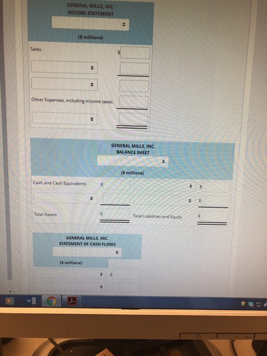 Financial Statements from Raw Data Assume the following is selected financial information