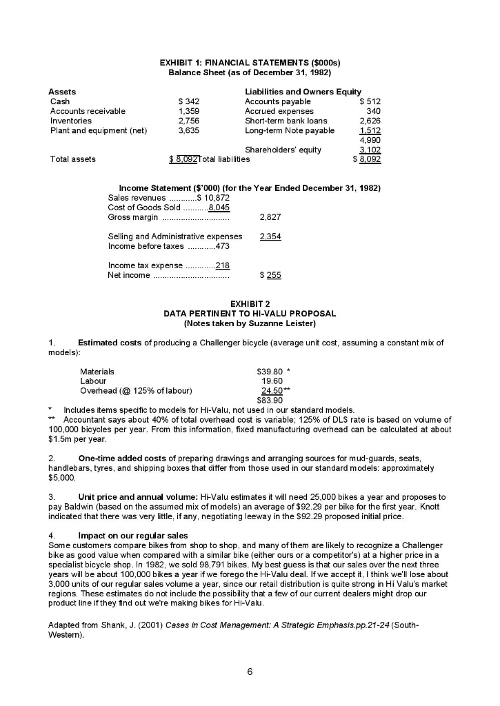 "Baldwin Company" and answer the questions given at the end of the