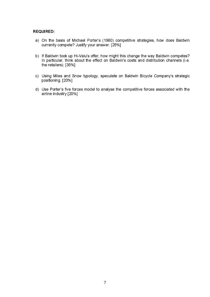 case. BALDWIN BICYCLE COMPANY In May 1983, Suzanne Leister, marketing director of