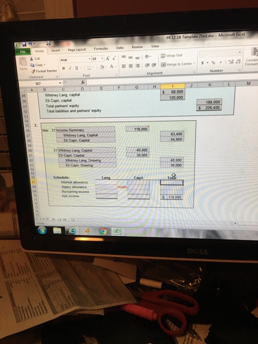  PR 12-1B Need help with schedule part. 
