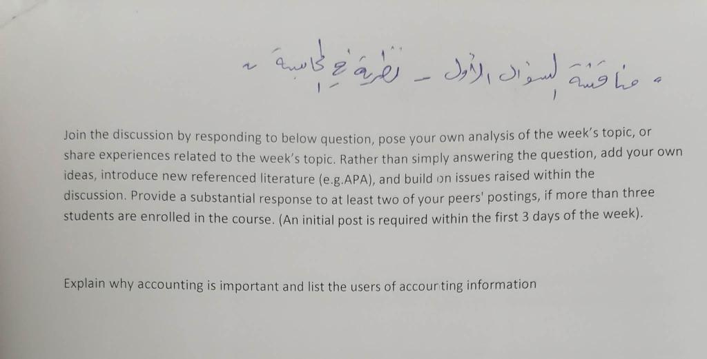  Join the discussion by responding to below question, pose your own