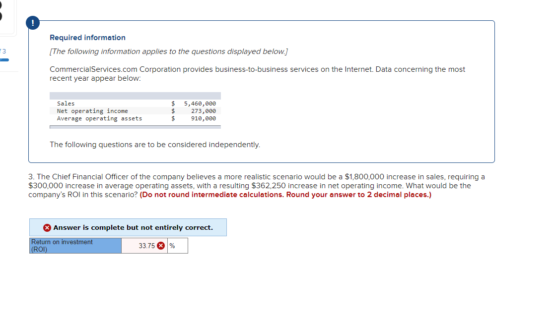 information applies to the questions displayed below.] CommercialServices.com Corporation provides business-to-business services