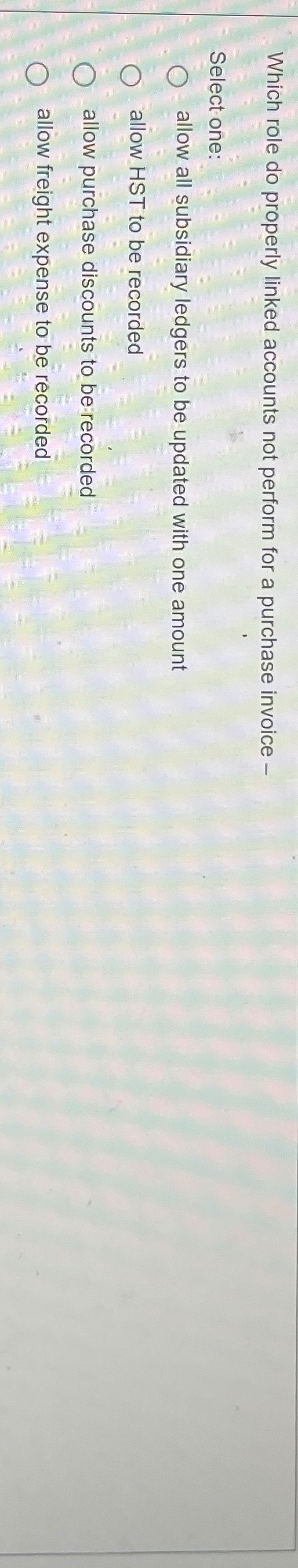  Which role do properly linked accounts not perform for a purchase