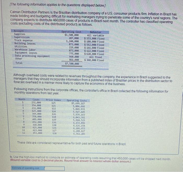 Account Supplies Supervision Truck expense Building leases utilities Warehouse labor Equipment leases