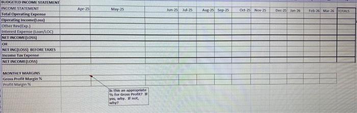 please solve using excel format, and give througho explaination please Apr 25