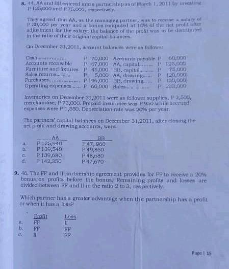 and a bonus comptat 10% of the net rolife adjustment for the