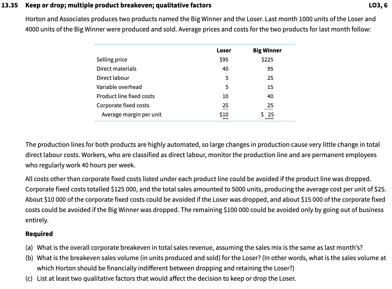 Could you please work it out on excel, thanks :) 13.35 Keep