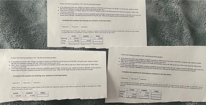 its 1 question but 3 parts. A,B,C 