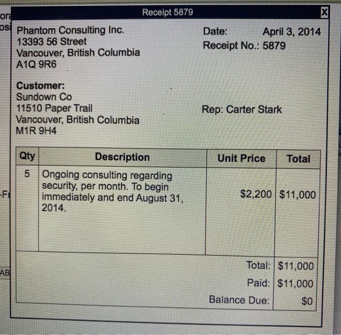 the building is 5900 per month Phantom Consulting Inc.'s salaries expense is