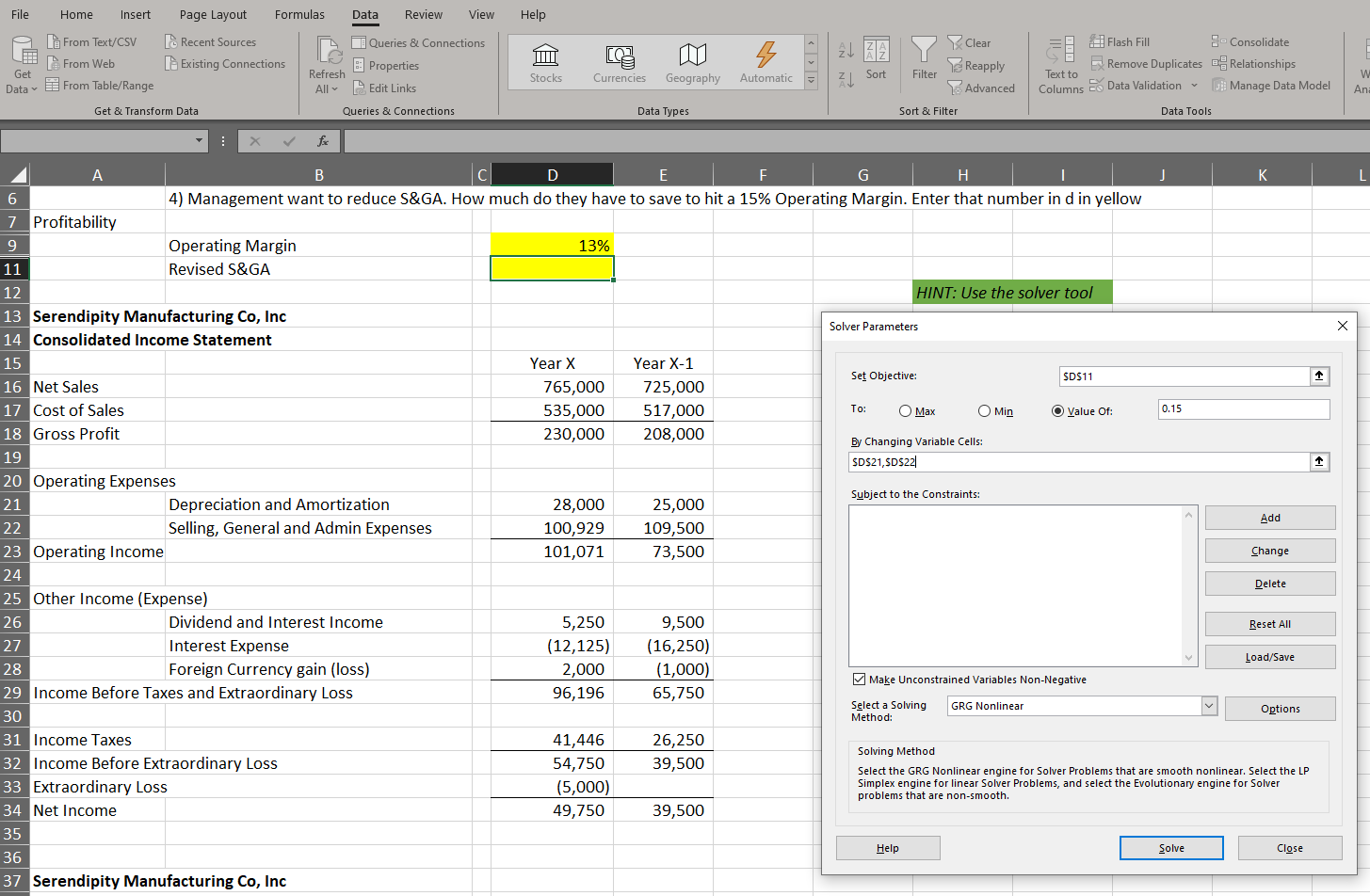 Please help with the below question #4, by using solver. I