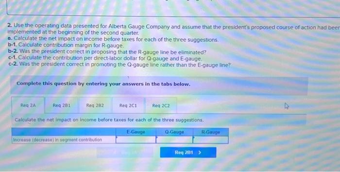 income before taxes for each of the three suggestions. b-1. Calculate contribution