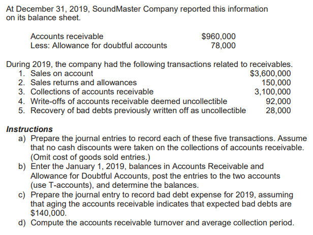 Fraud, Internal Control, and Cash and Reporting and Analyzing Receivables At December
