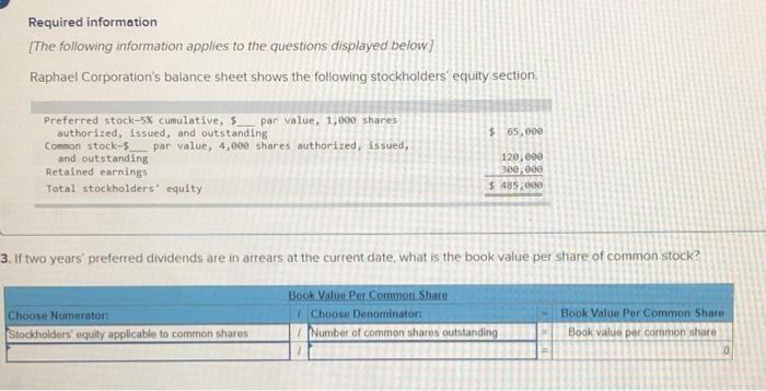 1) and end of the year (December 31) follow. Stockholders' Equity (January