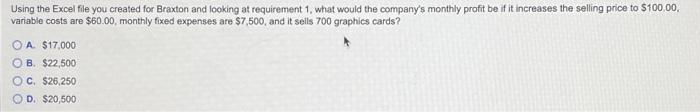 Monthly Target Profit B $70.00 $60.00 800 $7,500.00 C DE yo er