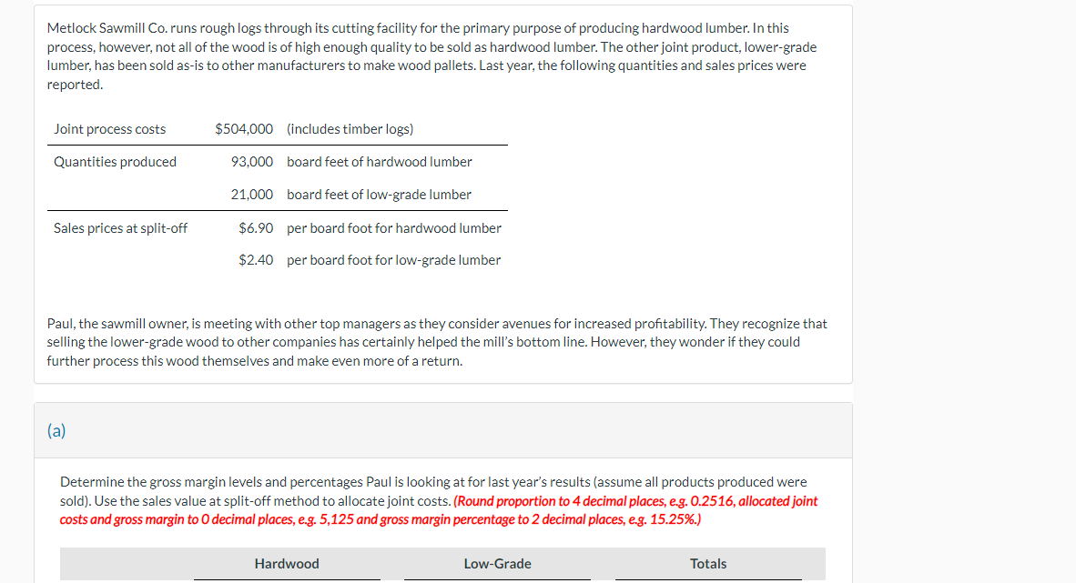  Metlock Sawmill Co. runs rough logs through its cutting facility for