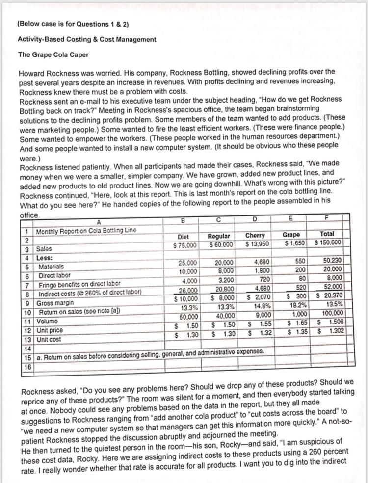 This is cost analysis problem. Please solve clearly and understandly. (Below case