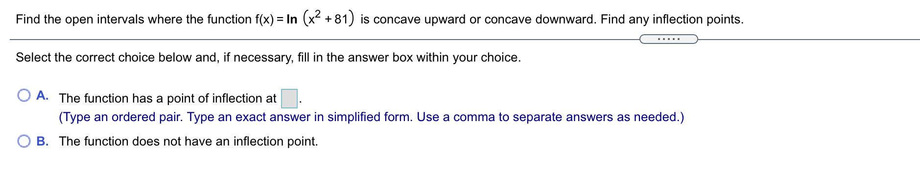 Find the open intervals where the function f(x) = In (x2