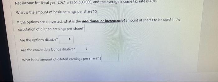 preparing the calculation for earnings per share and the related disclosure for