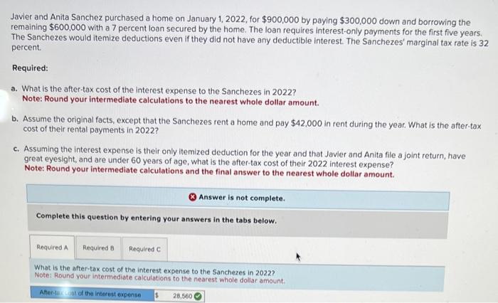 I only need required B and C Please and thank you! Javier