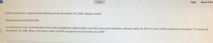  0 Help Save & Exi Gulf Consulting Co. reported the following