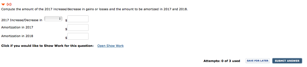 employees. On January 1, 2017, the company's actuary provided the following information.