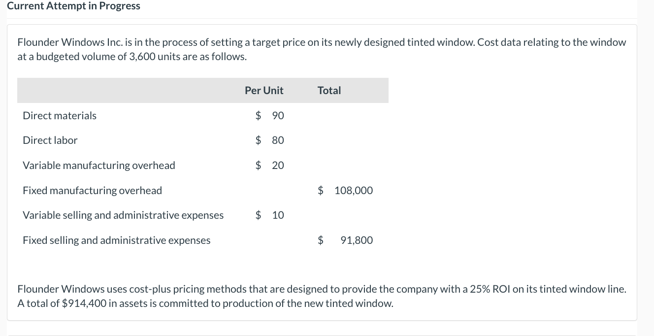  Current Attempt in Progress Flounder Windows Inc. is in the process